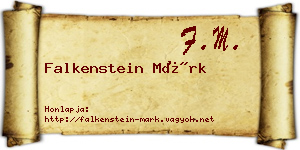 Falkenstein Márk névjegykártya