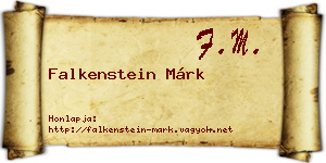 Falkenstein Márk névjegykártya